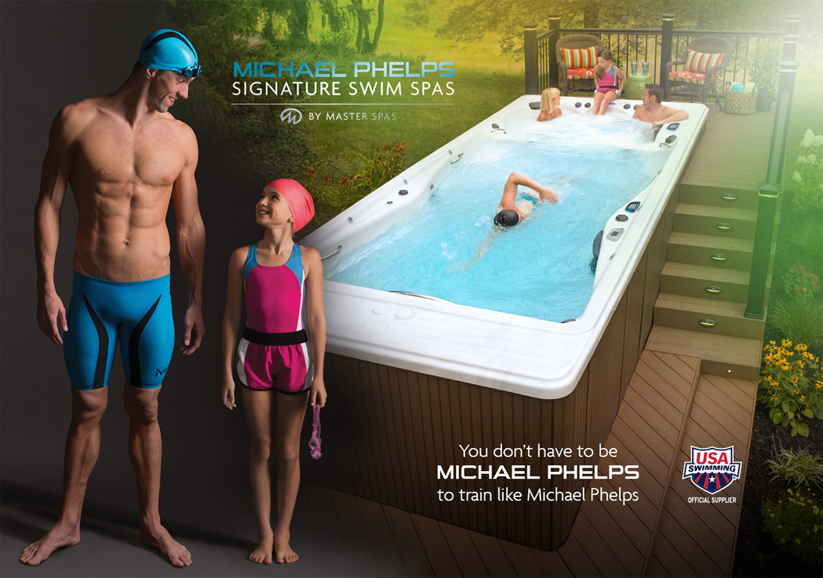 Michael Phelps Signature Swim Spas by Master Spas. You don't have to be Michael Phelps to train like Michael Phelps.